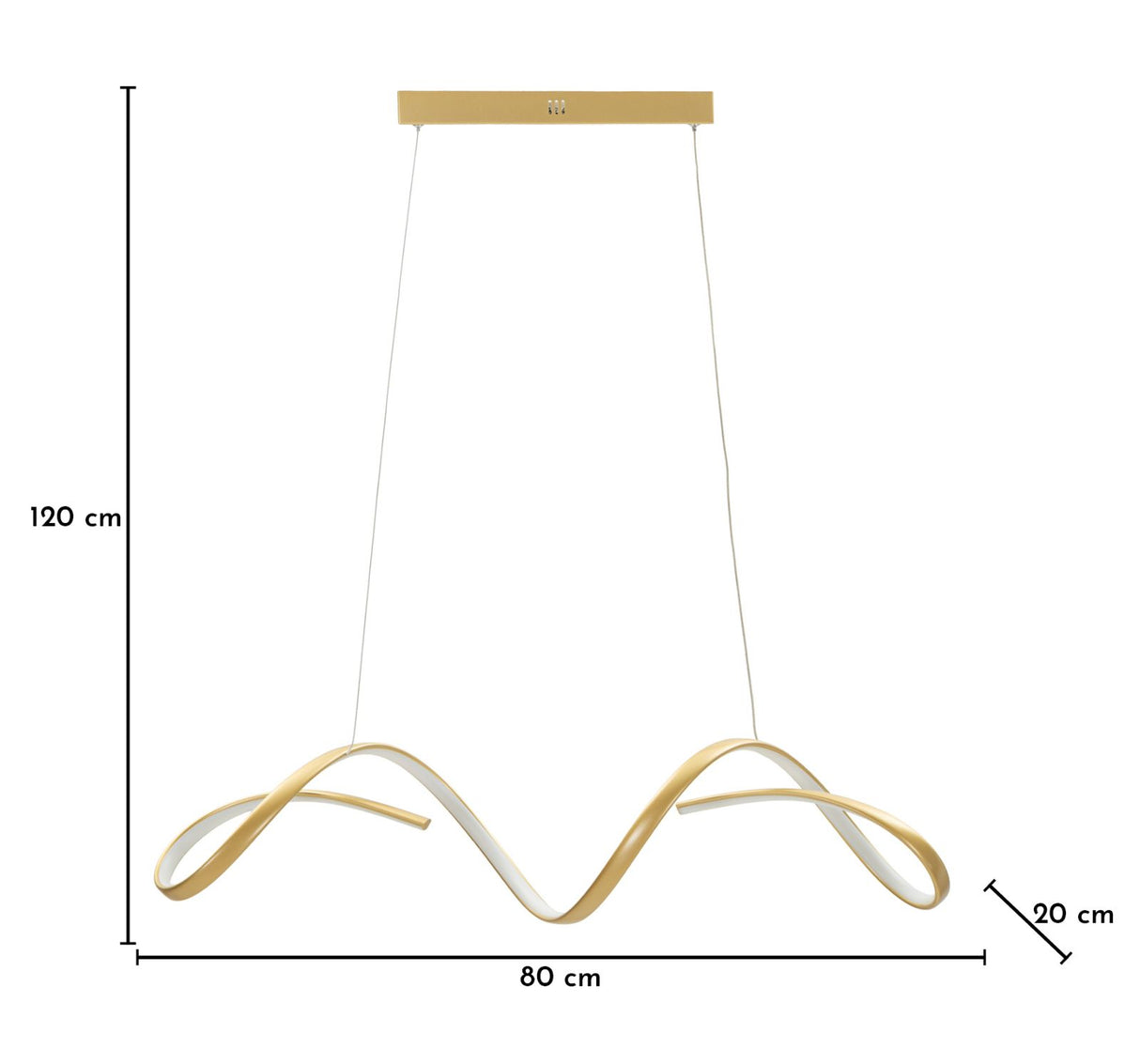 LAMPADARIO LED UTER ORO (LUCE CON 3 TEMPERATURE DI COLORE) - FERRETTI