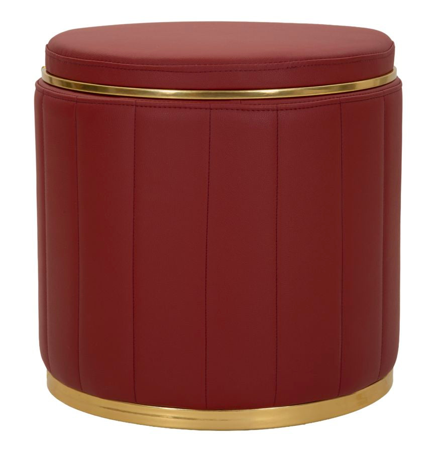 PUFF C/CONTENITORE LONDON ROSSO CM Ø 46