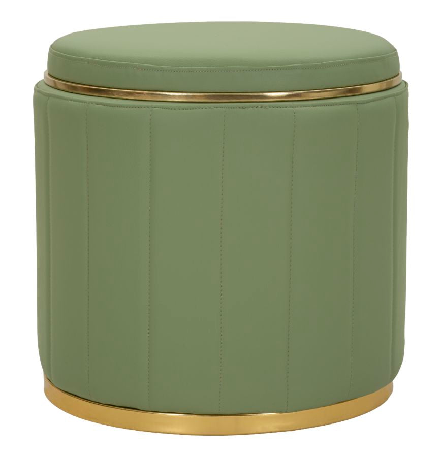 PUFF C/CONTENITORE LONDON VERDE CM Ø 46
