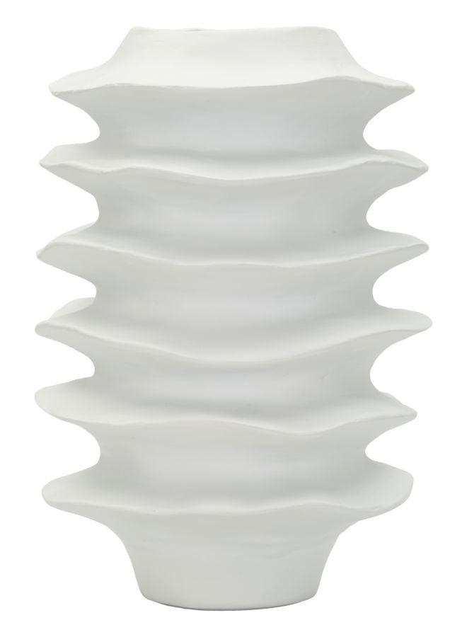 Vaso Moderno Con Motivo A Fasce Ondulate Cm Ø 25