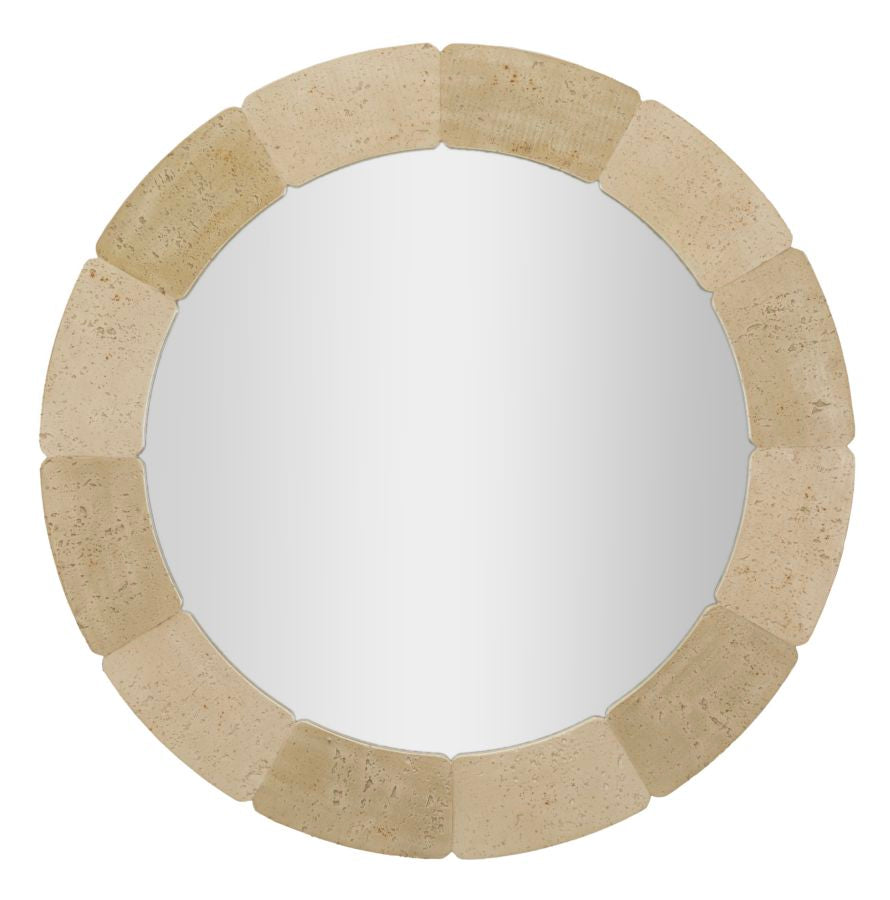 Specchio Da Parete Rotondo Stile Naturale Cm Ø 90X2