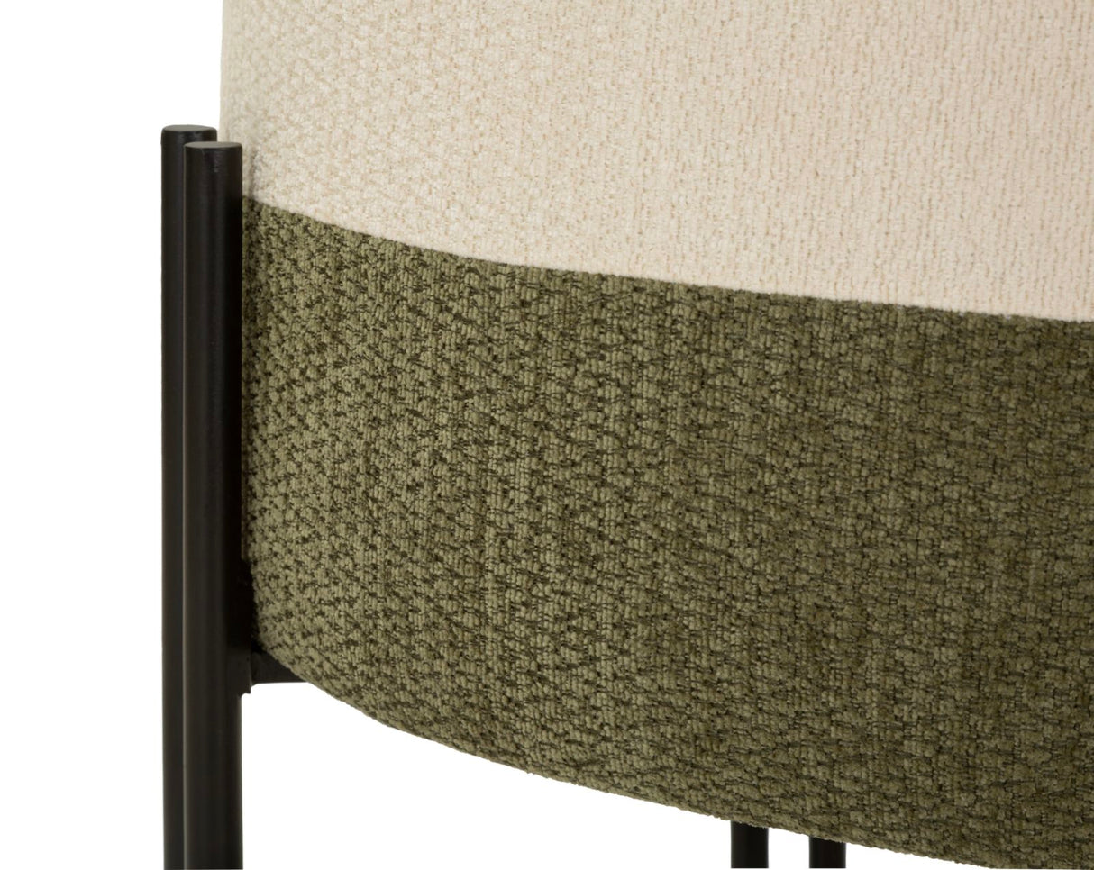 Pouf Stile Moderno Bicolore Ø 49X42cm - Ferretti