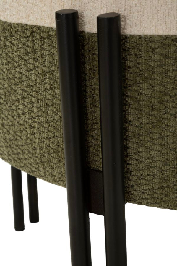 Pouf Stile Moderno Bicolore Ø 49X42cm - Ferretti