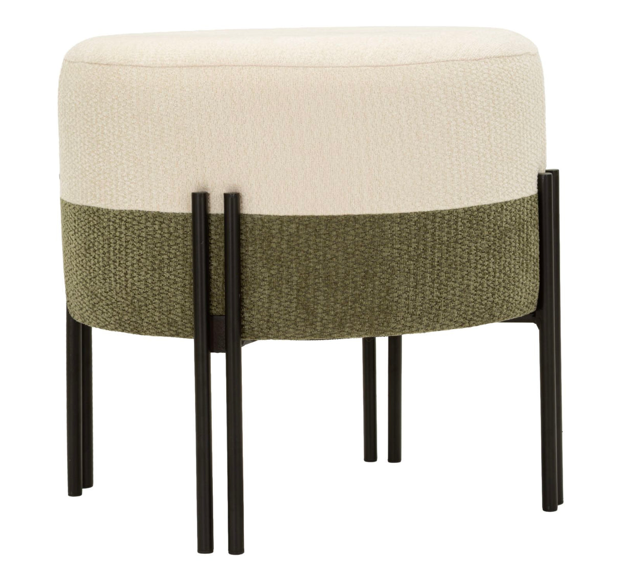 Pouf Stile Moderno Bicolore Cm Ø 44X41