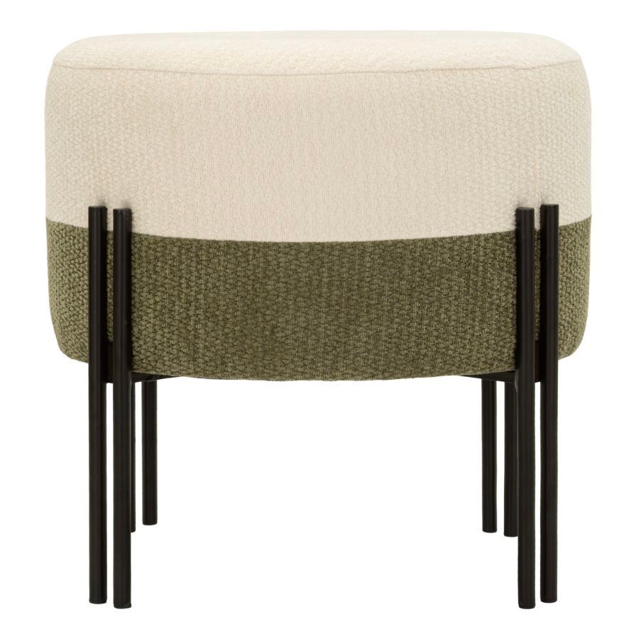 Pouf Stile Moderno Bicolore Ø 44X41cm - Ferretti