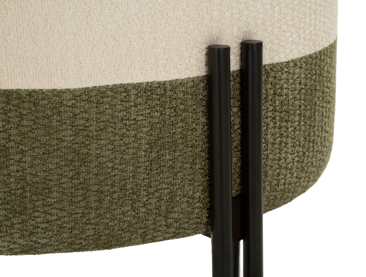 Pouf Stile Moderno Bicolore Ø 44X41cm - Ferretti