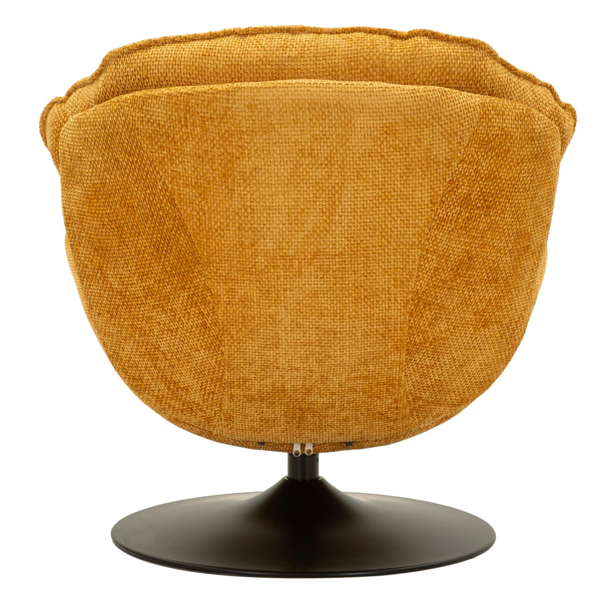 Poltrona Girevole Senape In Stile Retrò 85X80X81cm - Ferretti