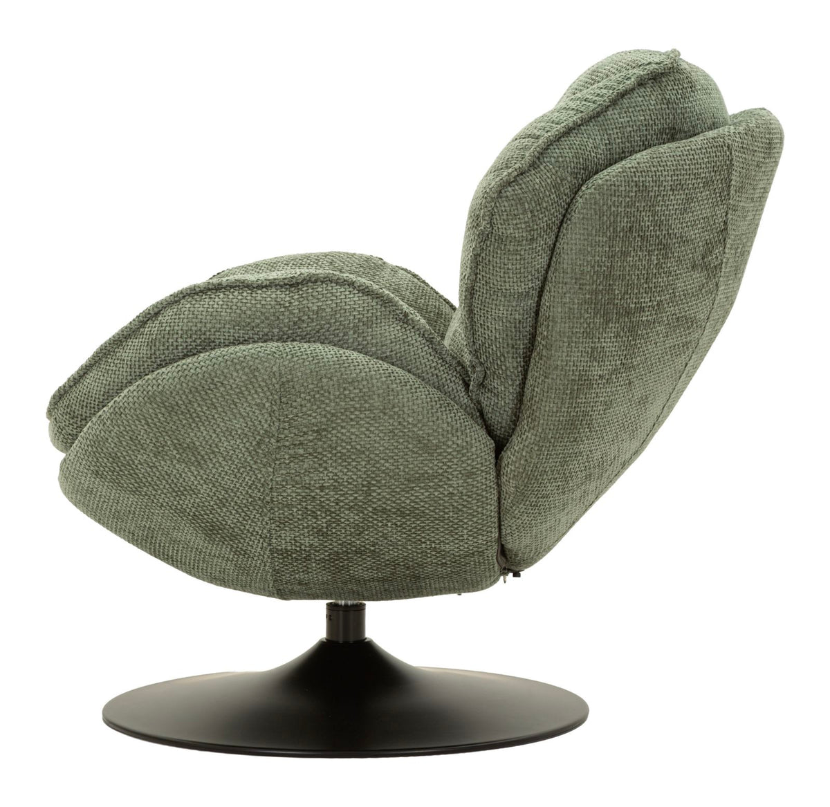 Poltrona Girevole Verde In Stile Retrò 85X80X81cm - Ferretti