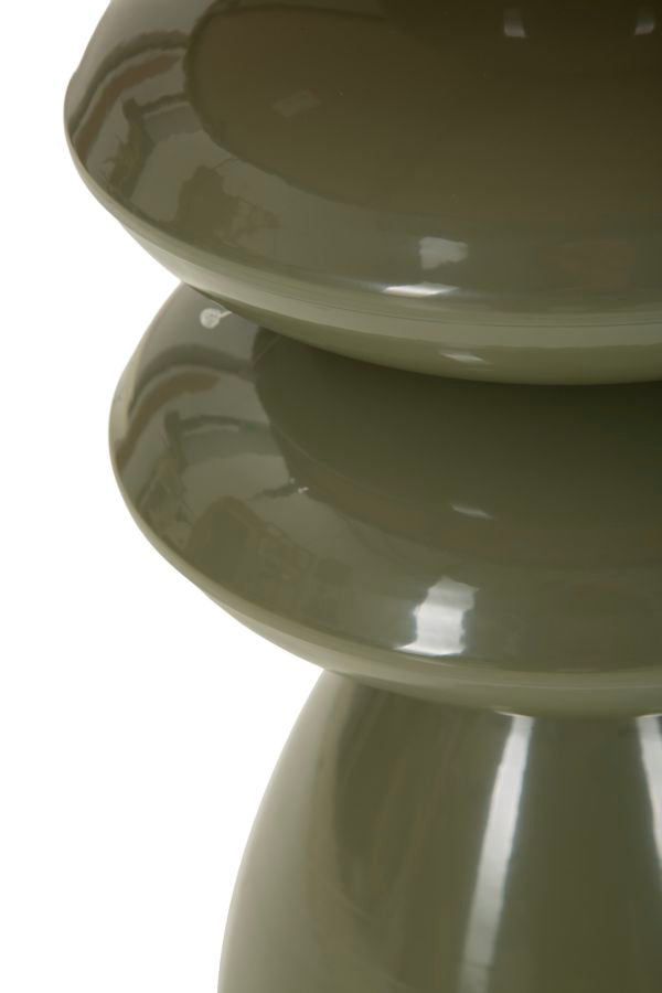 Tavolinetto In Metallo Con Piano In Legno Ø 45,5X49cm - Ferretti