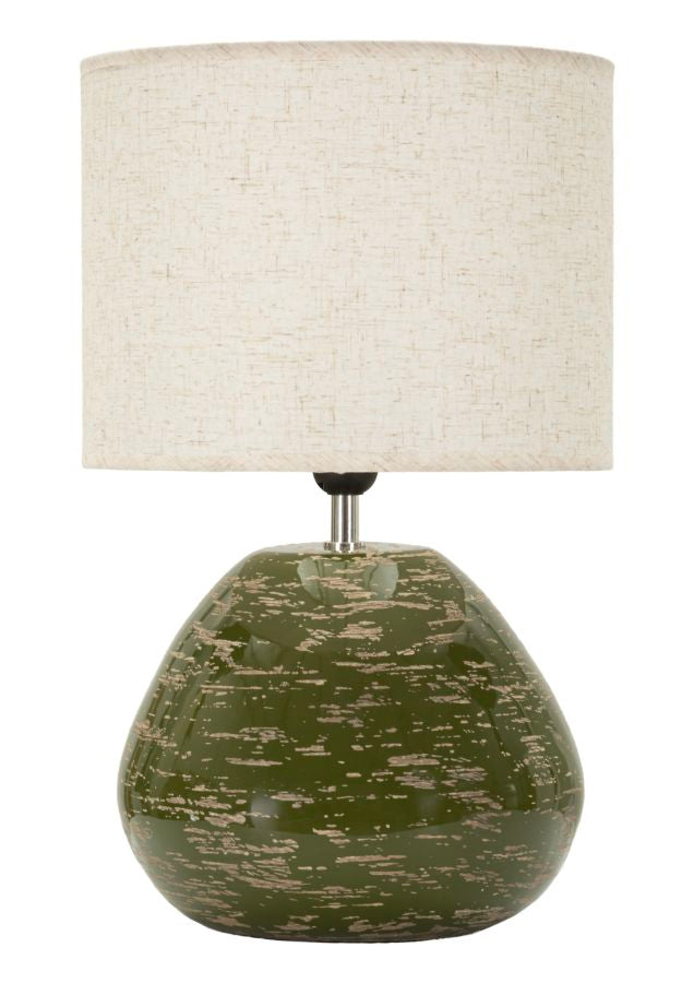 Lampada Da Tavolo Verde Stile Contemporaneo Cm 30X49