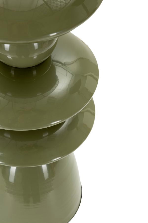 Lampada Da Tavolo In Metallo Con Paralume Intagliato - Ferretti