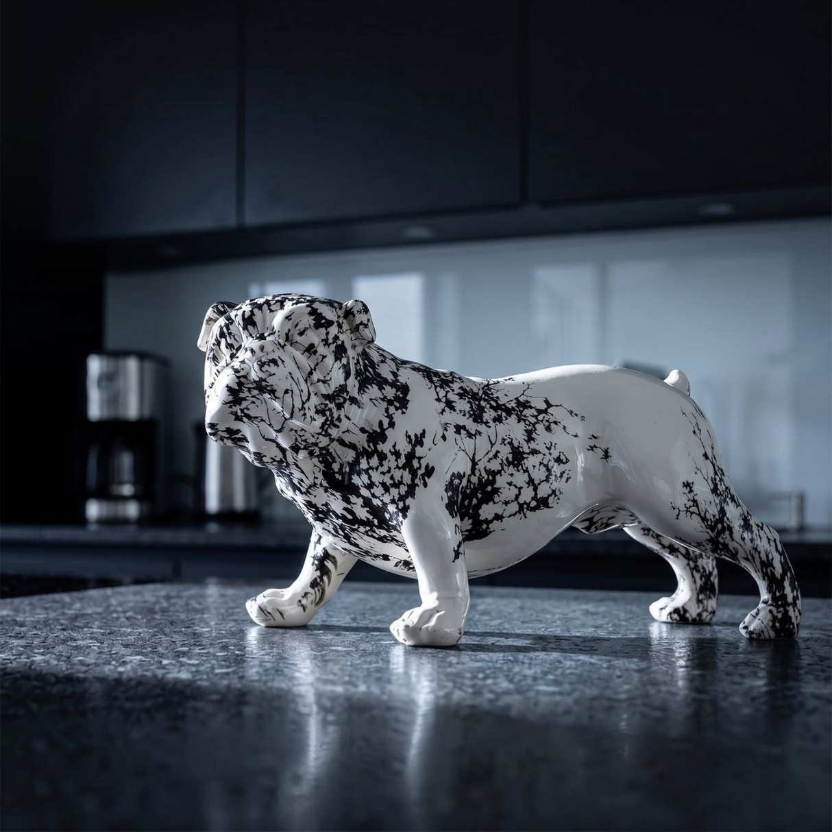 Scultura A Forma Di Cane Bulldog Stile Orientale - Ferretti
