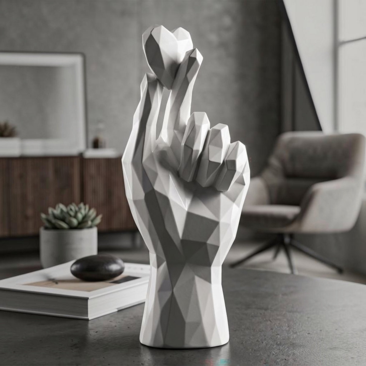 Mano Decorativa Minimal Con Dita Incrociate - Ferretti