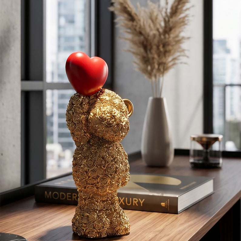 Orsetto Decorativo Con Cuore 9X7X18 - Ferretti
