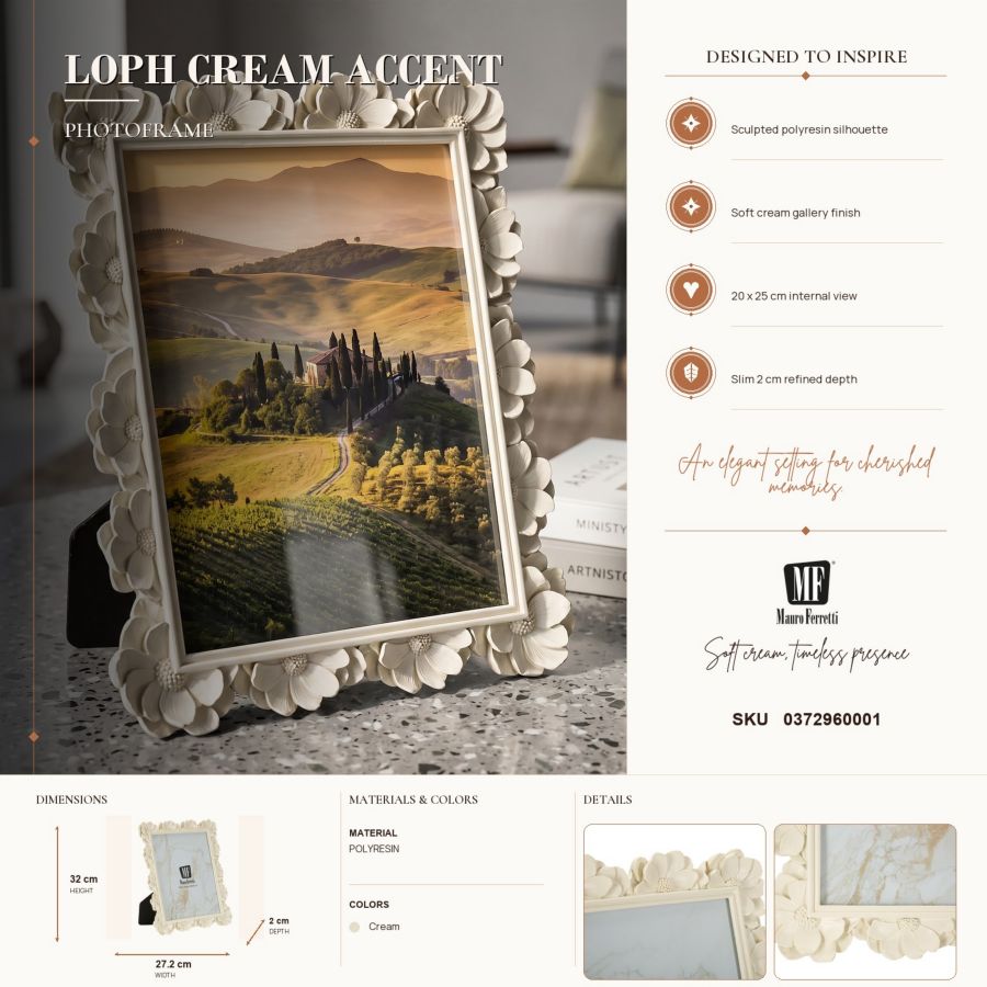 Cornice Floreale Shabby Chic Cm 27,2X2X32 (Misura Interna Cm 20X25)