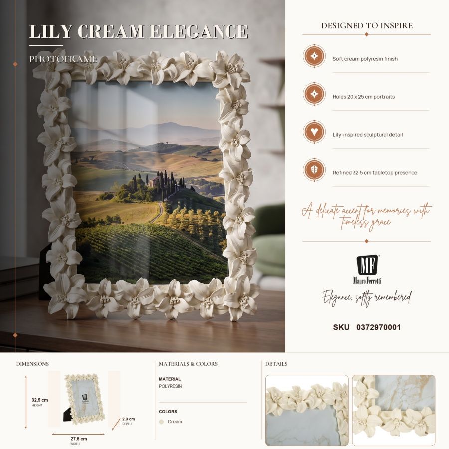 Cornice Floreale Romantica 27,5X2,3X32,5 cm - Ferretti