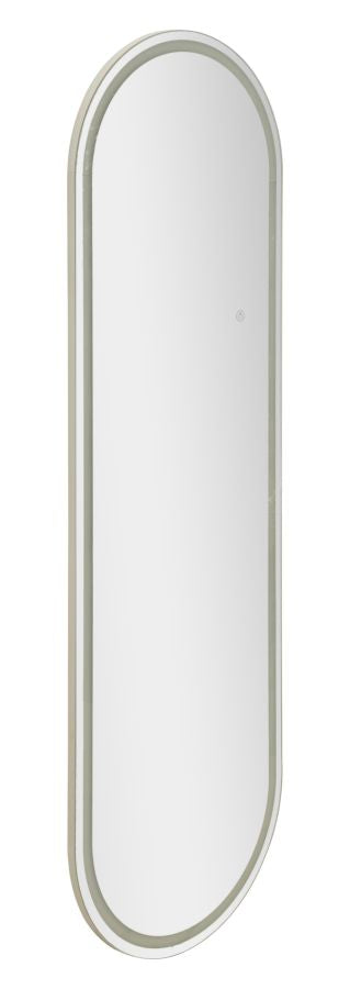 Specchio Da Muro Ovale Con Illuminazione Led A 3 Tonalità Di Luce 50X160 Cm