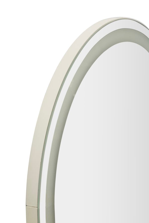 Specchio Da Muro Ovale Con Illuminazione Led A 3 Tonalità Di Luce 50X160 Cm