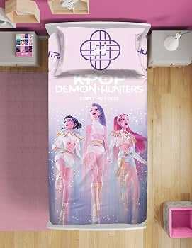 Completo Lenzuola Singolo K-Pop Demon Hunters Netflix – 3 Pezzi