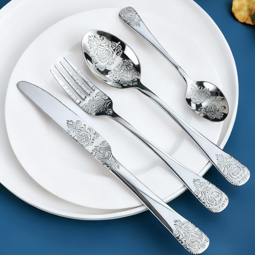 Set Posate 24 Pezzi ZARA In Acciaio Inox Colore oro o agento - Bavaria Ottingher