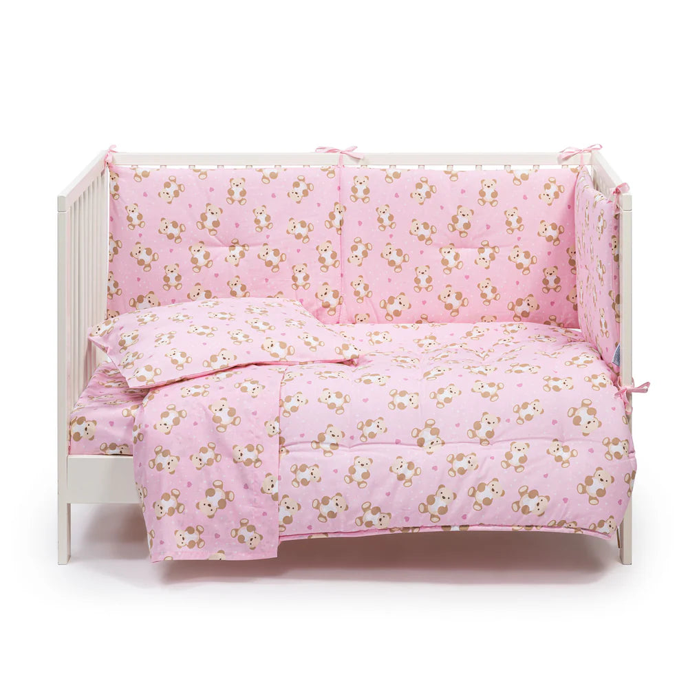 Completo Lenzuola Lettino Orsacchiotti Baby 100% Cotone - Caleffi