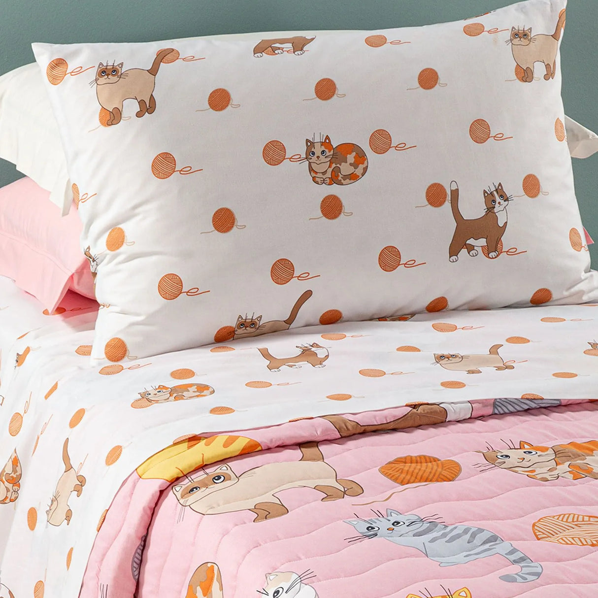 Completo Lenzuola GATTINI By Caleffi