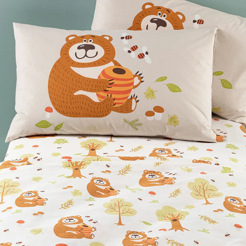 Completo Lenzuola Singolo Boschetto 100% Cotone - Caleffi