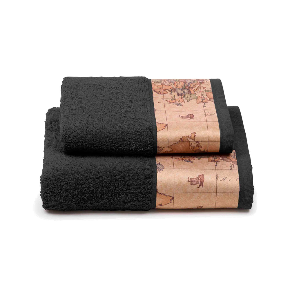 Set Asciugamano Viso e Ospite + Beauty In Cotone Geo 1A Classe - Alviero Martini