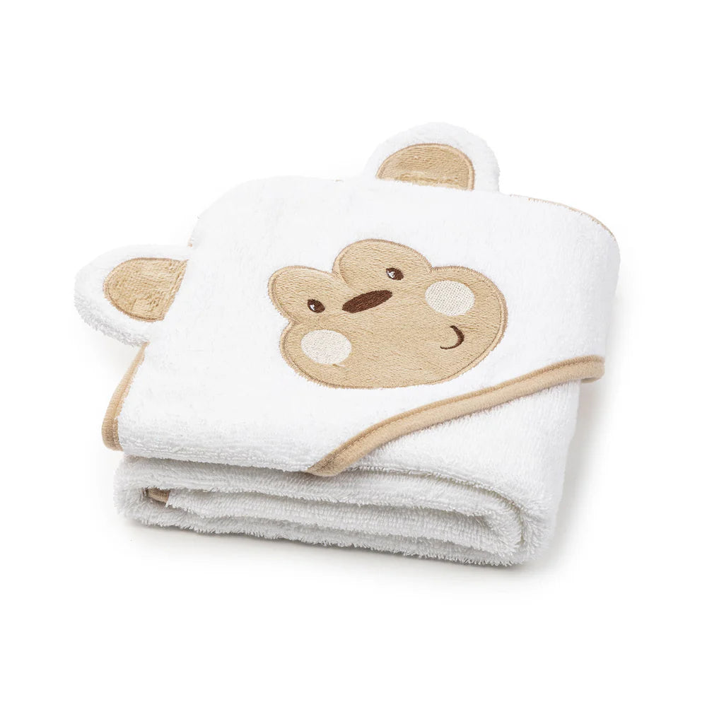 Telo poncho 75X75 cm Monkey Bianco in Cotone - Caleffi