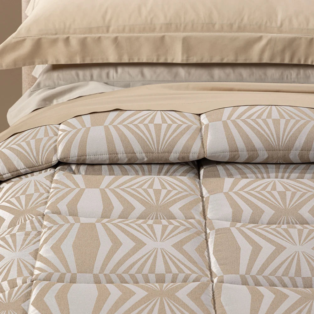 Trapunta Matrimoniale In Raso Jacquard Santal - Caleffi