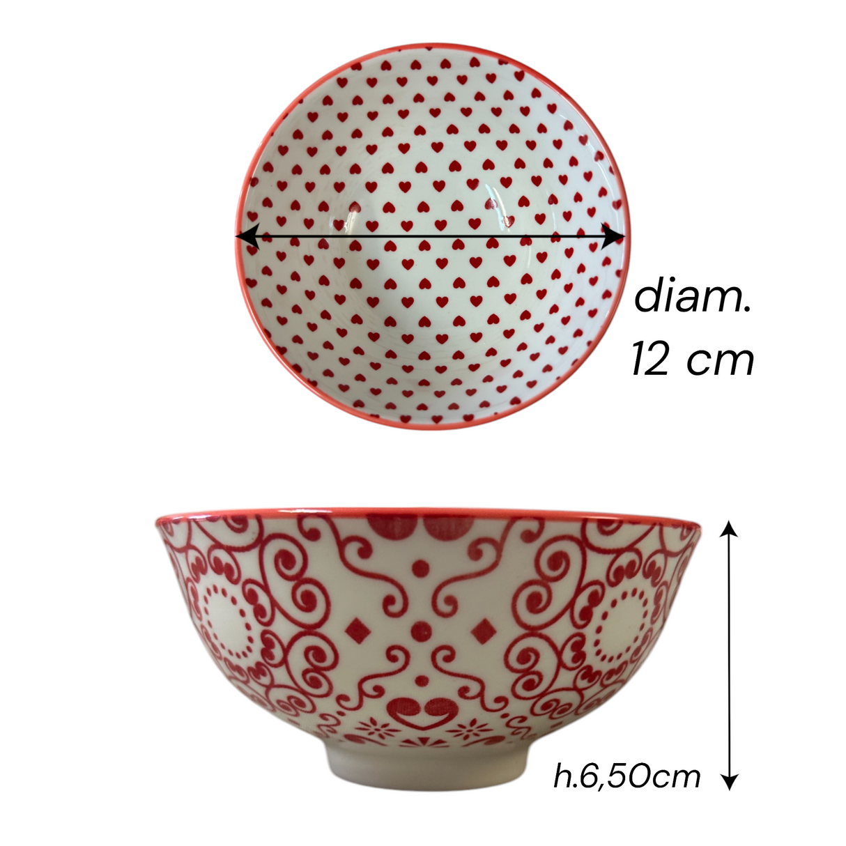 Ciotola CUORE 12X6.5 cm by Master Casa