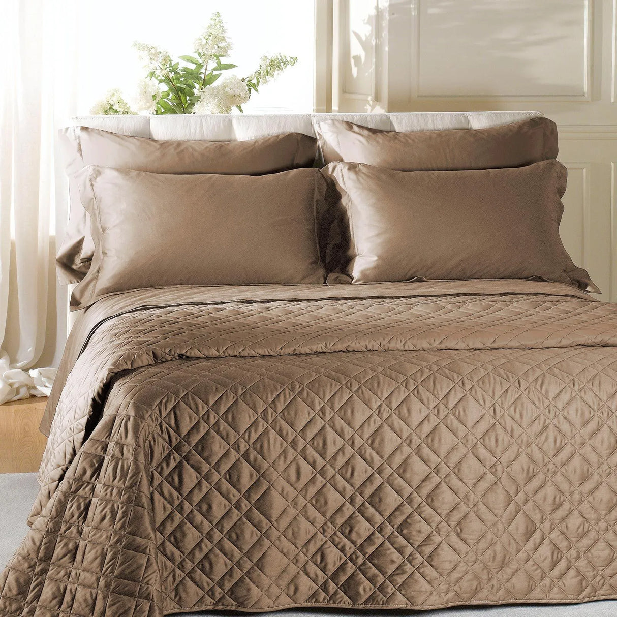 Trapuntino Raso di Cotone Tinta unita By Caleffi