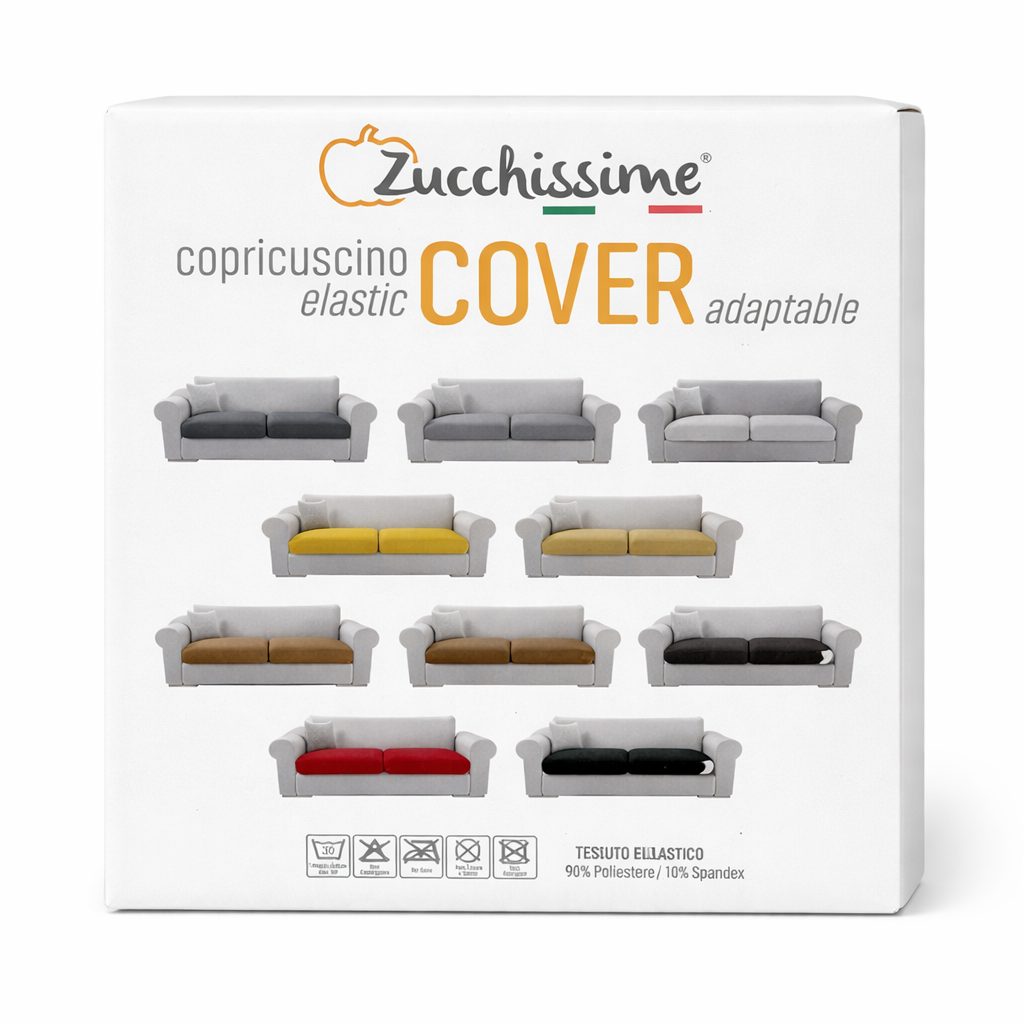 Copricuscino elastic COVER - Zucchissime – coppia, 2/3 Posti