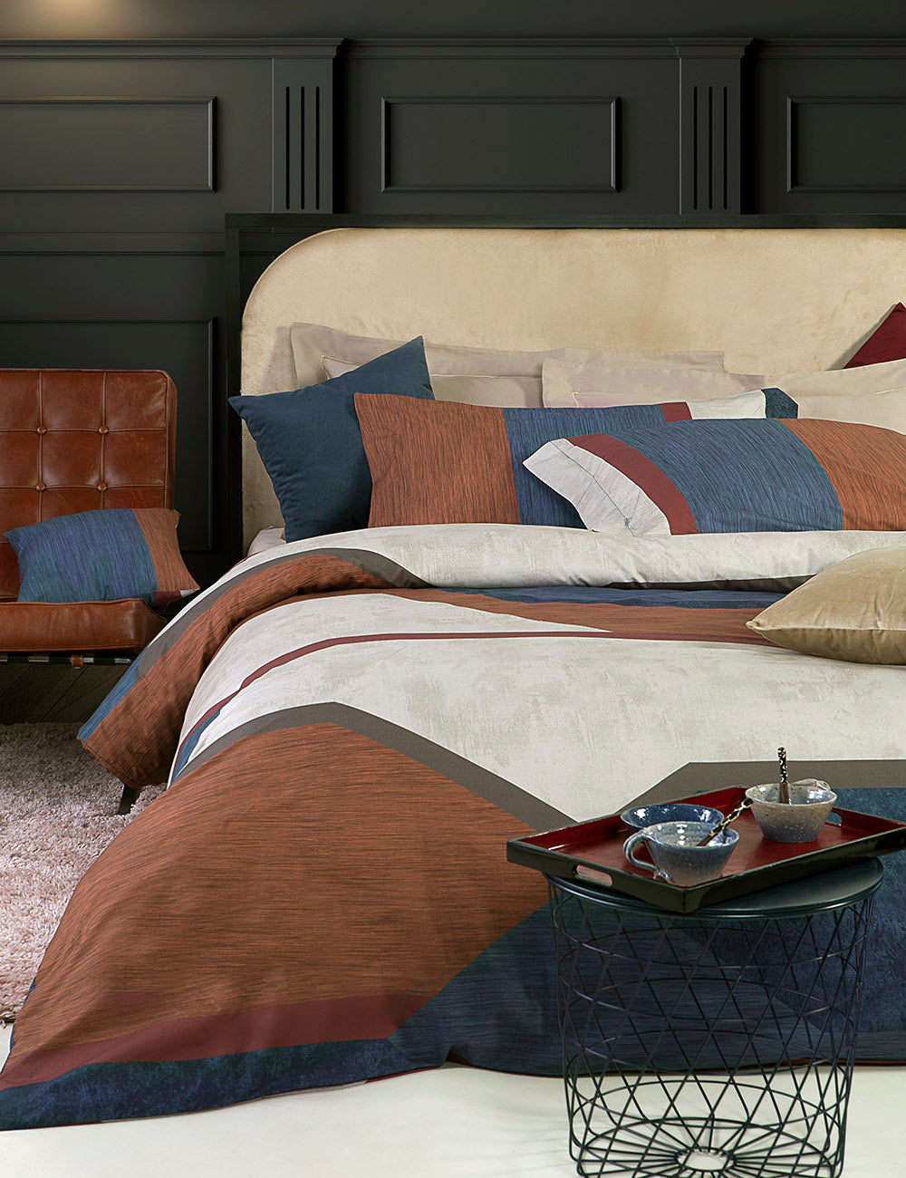 Completo letto 1931 TRE matrimoniale by Tessitura Randi