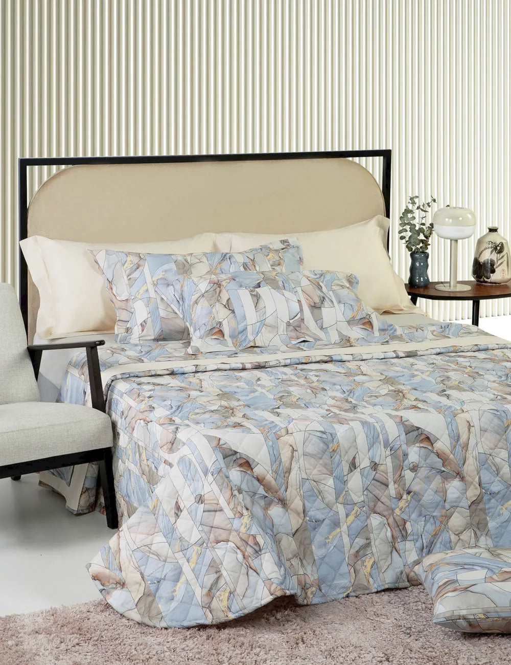 Completo letto 1931 VENTIQUATTRO matrimoniale by Tessitura Randi