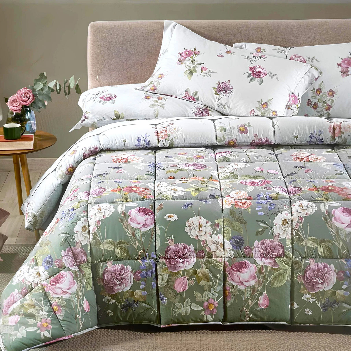 Trapunta Matrimoniale Caleffi – Giardino Romantico