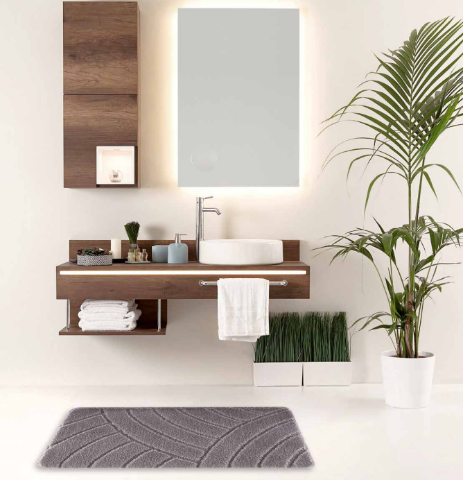 Linea Oro Tappeto Bagno Agua Beige 50x80 Cm - Morbido E Assorbente