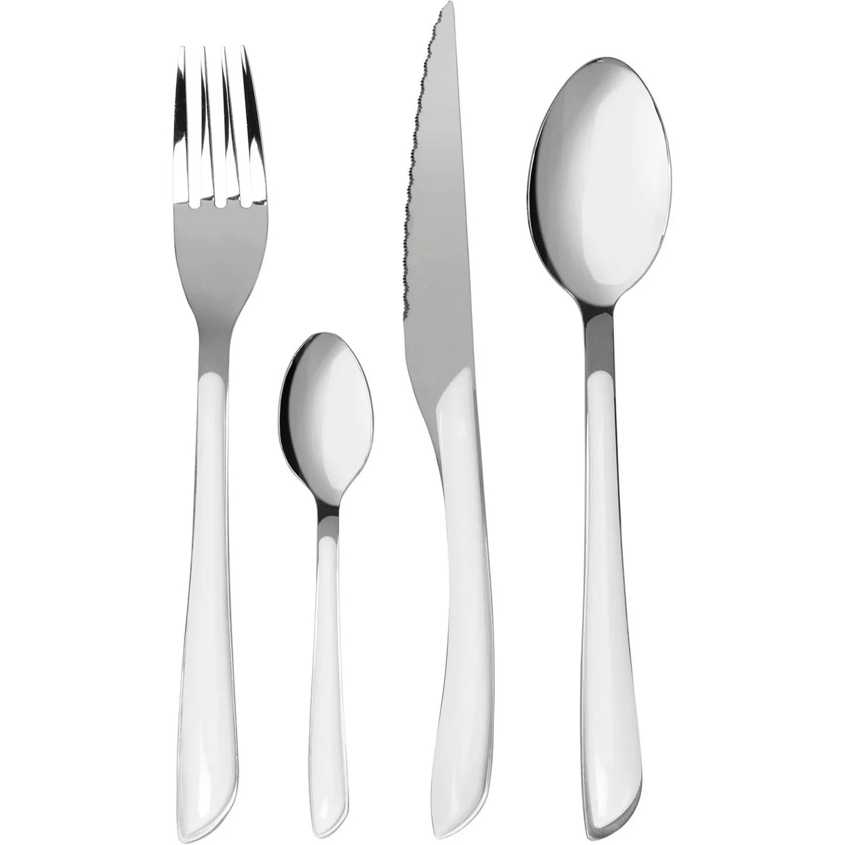 Servizio posate in acciaio inox Bianco 24 pezzi Glossy by Gusto Casa