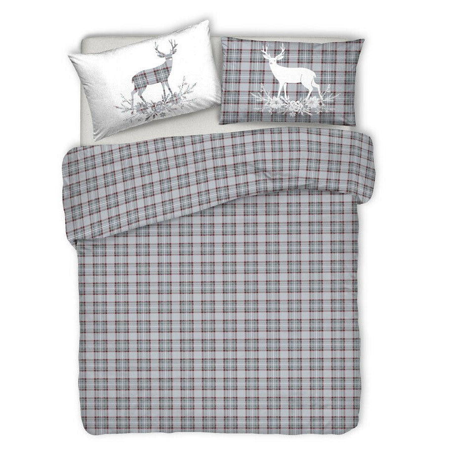 Copripiumino Matrimoniale TARTAN CERVO By Pensieri Delicati