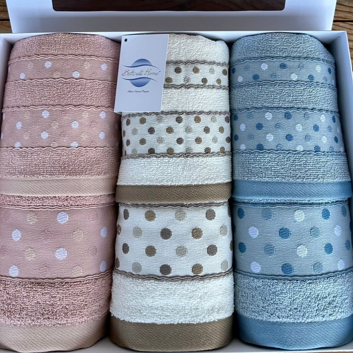 Set Asciugamani 3+3 POIS By BOTTICELLI HOME