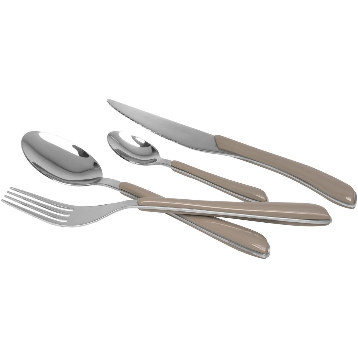 Servizio posate in acciaio inox nocciola 24 pezzi Glossy by Gusto Casa