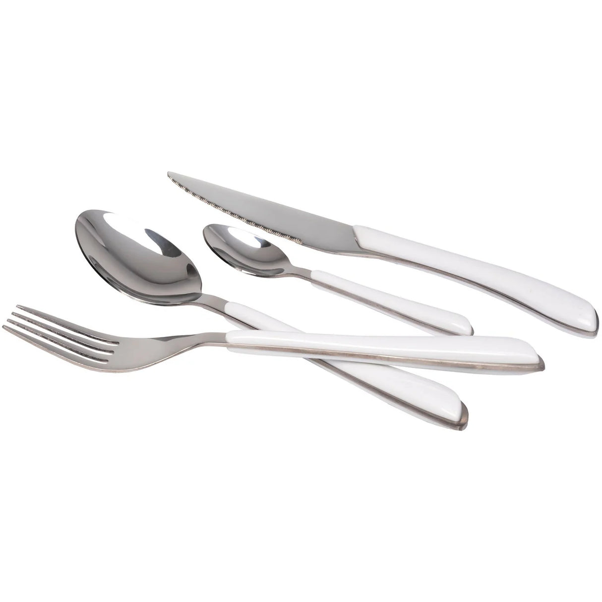 Servizio posate in acciaio inox Bianco 24 pezzi Glossy by Gusto Casa