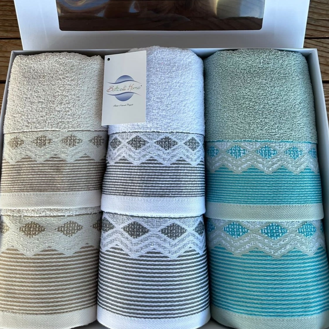 Set Asciugamani 3+3 SAONA By BOTTICELLI HOME