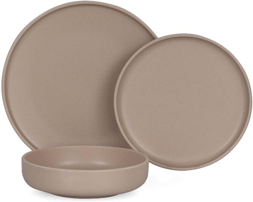 Servizio da Tavola 18PZ SKANDIK PEPPER TORTORA JOY by Casa Collection