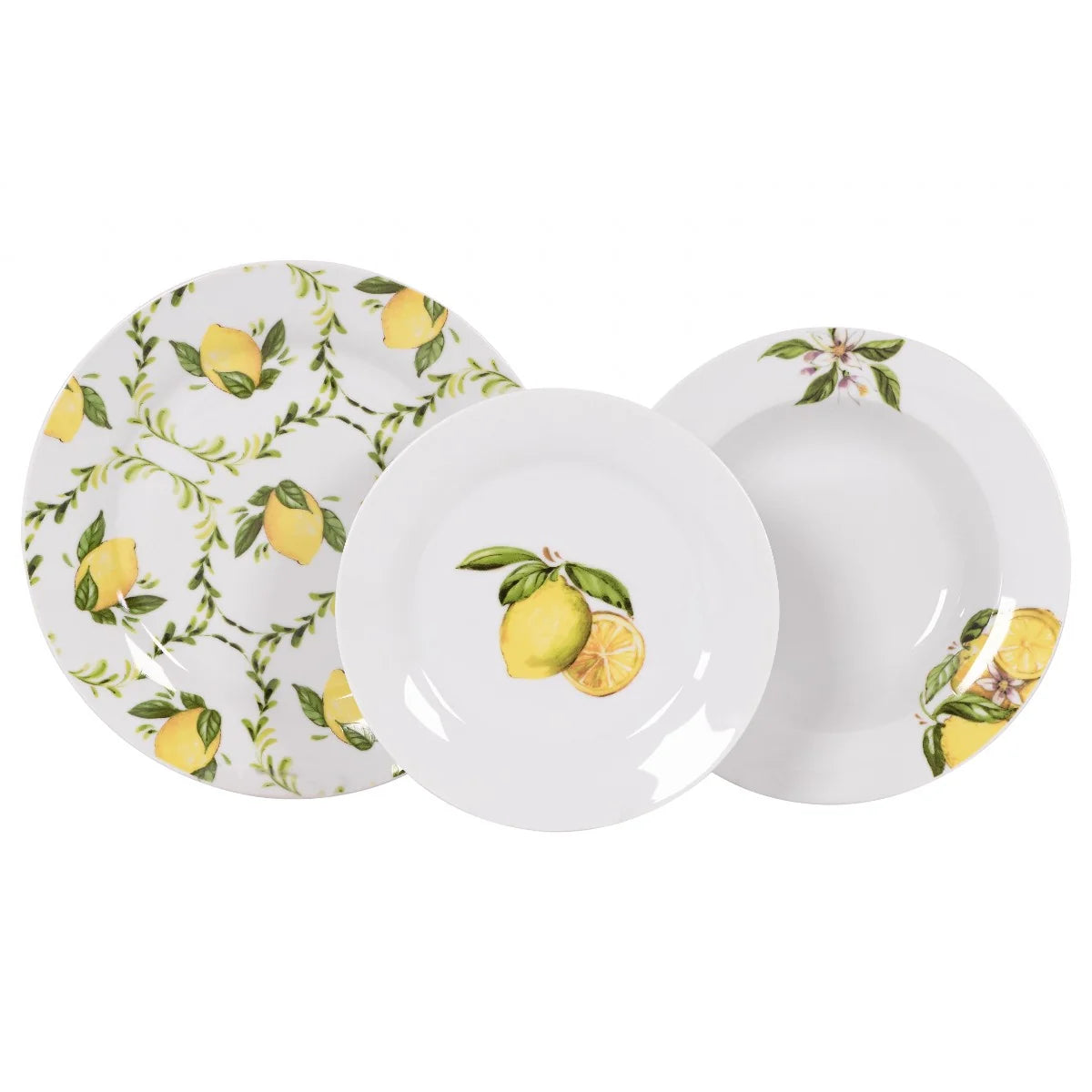 Servizio piatti 18 pezzi Limonaia in Porcellana by Casa Collection
