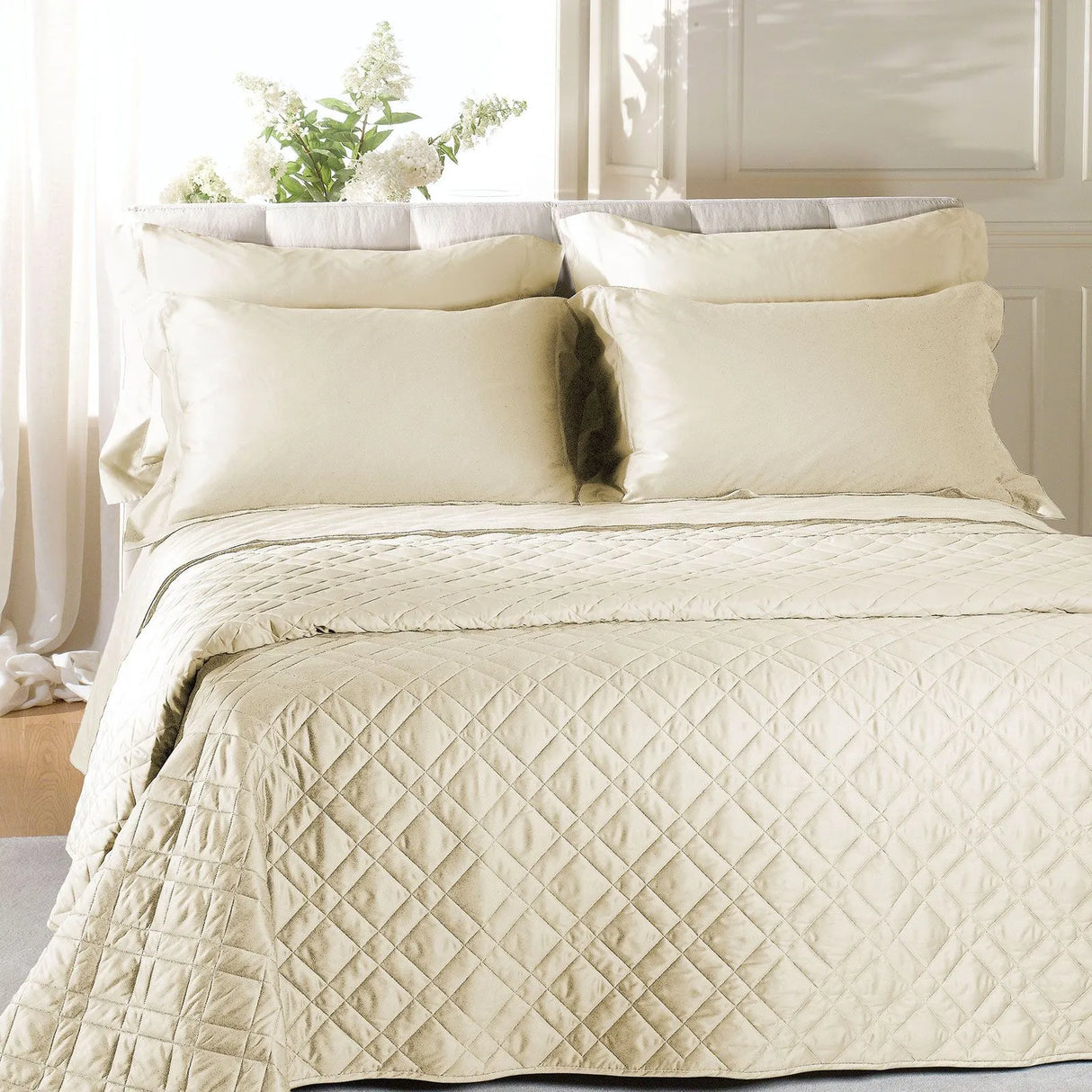 Trapuntino Raso di Cotone Tinta unita By Caleffi