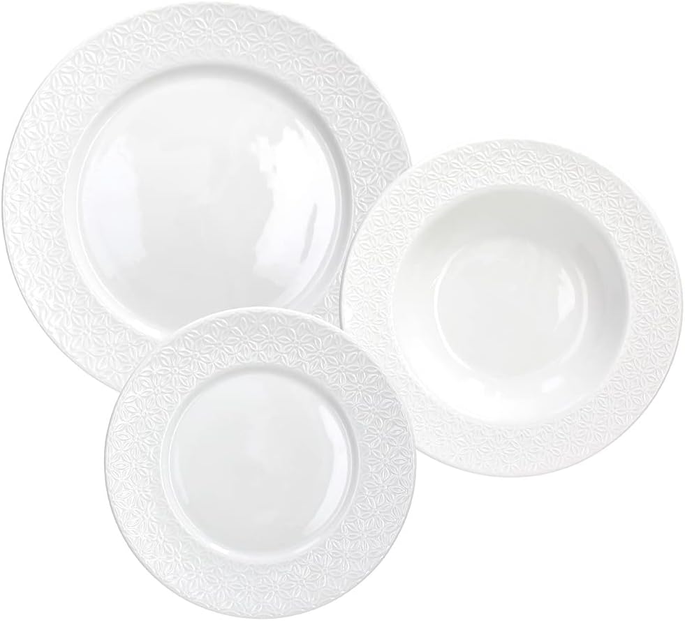 Servizio di piatti 18 pezzi OLIMPIA MARGARET by Tognana
