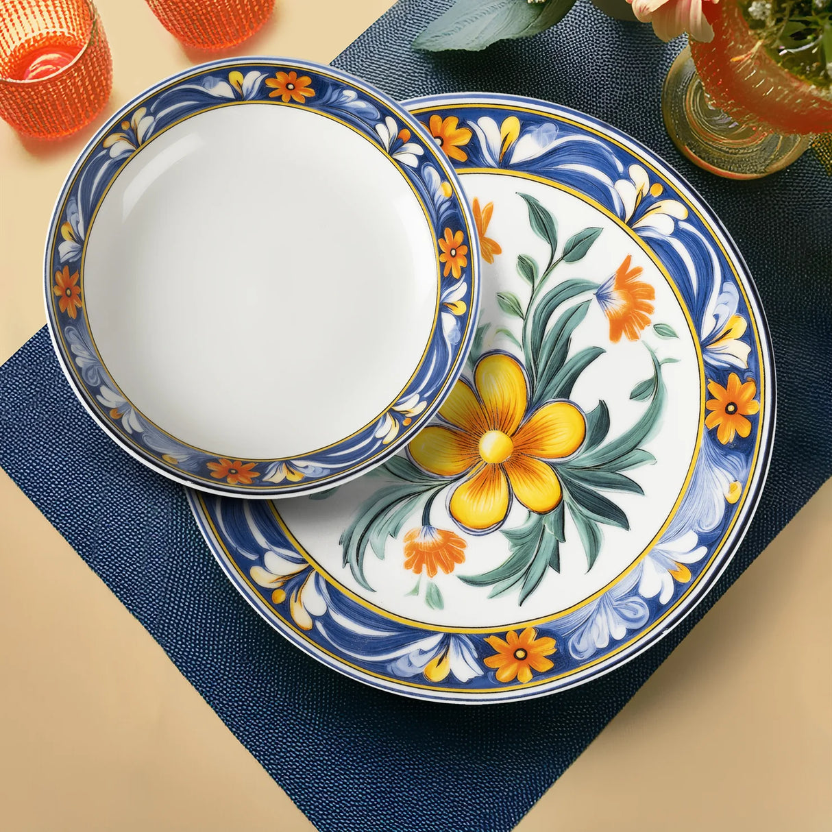 Servizio di piatti in Porcellana Armony 18 pezzi