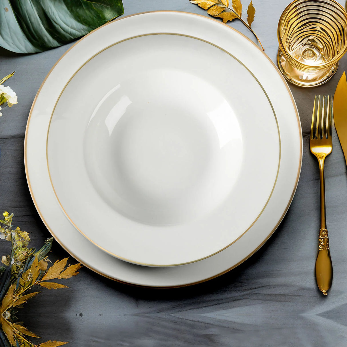 Servizio di Piatti Regal Gold - 18 pezzi by Gusto Casa