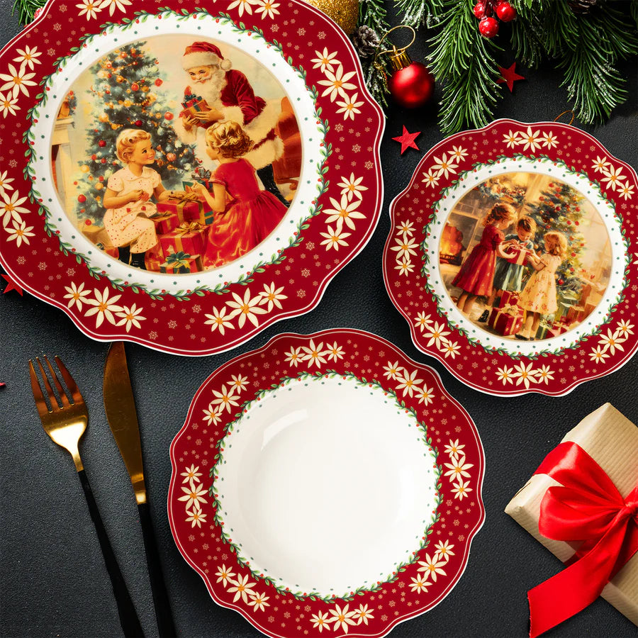 Servizio Piatti x6 Persone Holly Wish Christmas - Gusto Casa